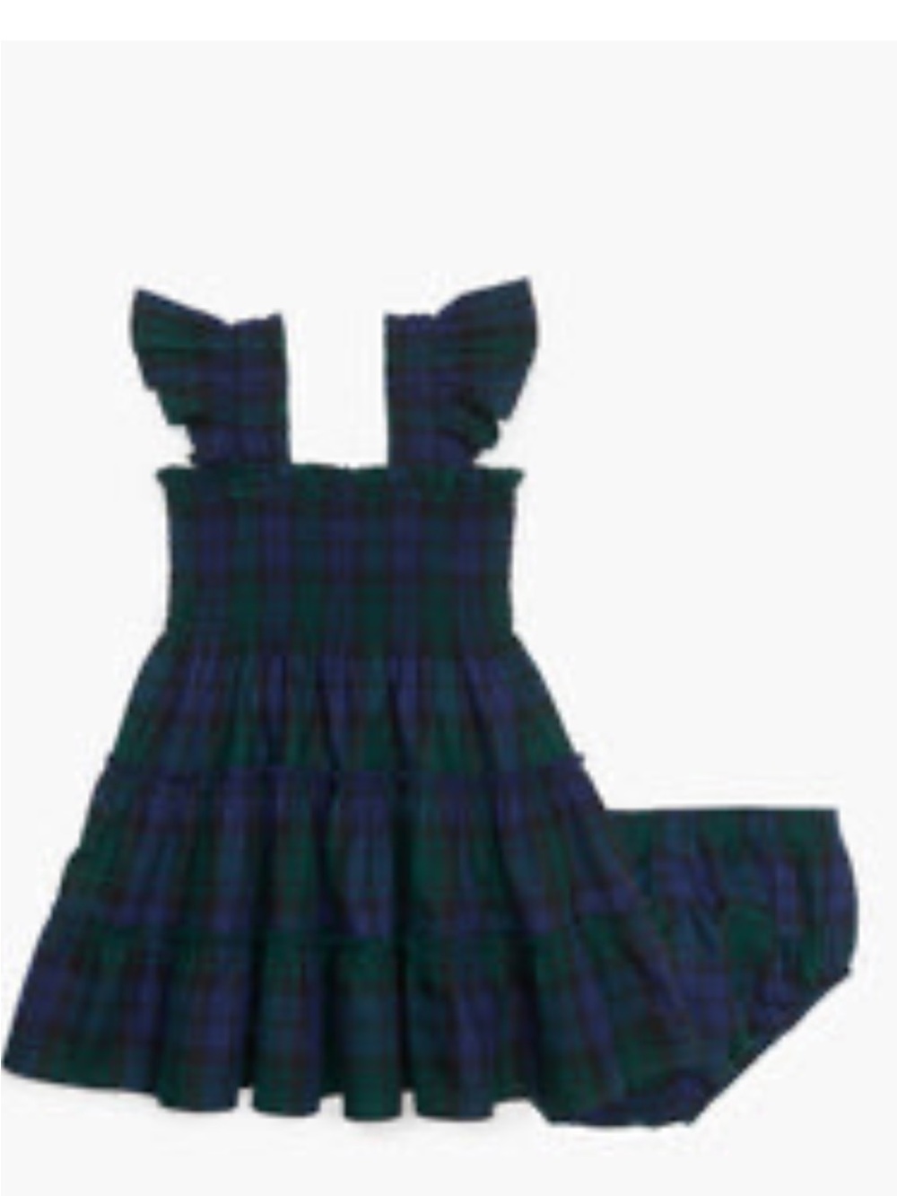 The Baby Ellie Nap Dress - Blackwatch Tartan / 12-18M